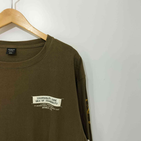 アヴィレックス AVIREX MOON LANDING PATCH L/S CREW NECK T-SHIRT メンズ 2XL