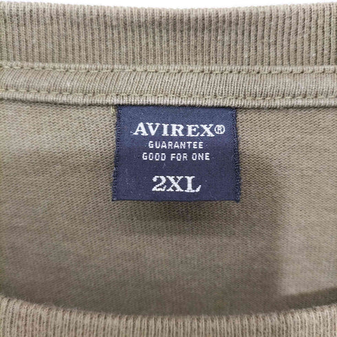 アヴィレックス AVIREX MOON LANDING PATCH L/S CREW NECK T-SHIRT メンズ 2XL