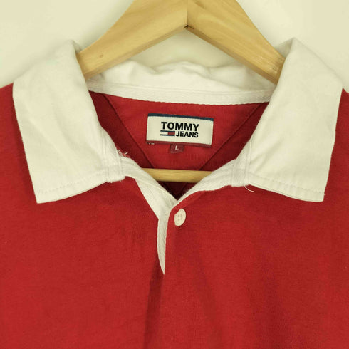 トミージーンズ tommy jeans ロゴ刺繍 トリコロール ポロシャツ メンズ import:L