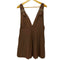 ザラ ZARA Leather Pinafore Pleated Dress レディース import:M