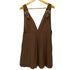ザラ ZARA Leather Pinafore Pleated Dress レディース import:M