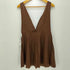 ザラ ZARA Leather Pinafore Pleated Dress レディース import:M