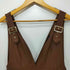 ザラ ZARA Leather Pinafore Pleated Dress レディース import:M