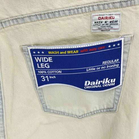 ダイリク DAIRIKU 25SS Ice Wash W-Velt Denim Pants メンズ 31