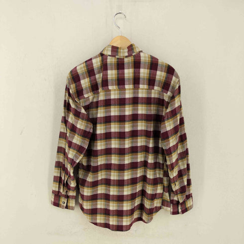 ランズエンド LANDS END L/Sフロントジップポケット付き チェックシャツ メンズ import:XL
