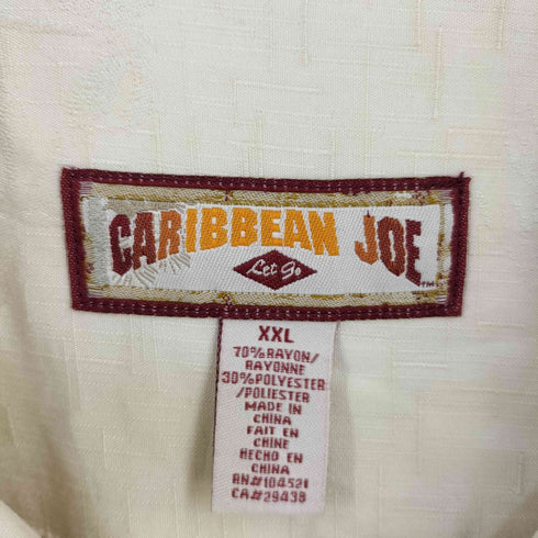 カリビアンジョー CARIBBEAN JOE レーヨンポリ オープンカラーシャツ メンズ import:XXL