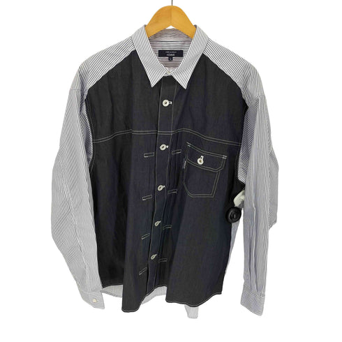 コムデギャルソンオム COMME des GARCONS HOMME 25SS デニム ストラップ 切り返し シャツ AD2024 メンズ JPN:L