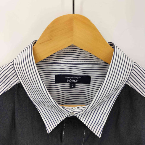 コムデギャルソンオム COMME des GARCONS HOMME 25SS デニム ストラップ 切り返し シャツ AD2024 メンズ JPN:L