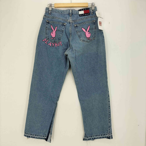 トミーヒルフィガー TOMMY HILFIGER PLAYBOY リメイク ワッペン フレアデニム メンズ