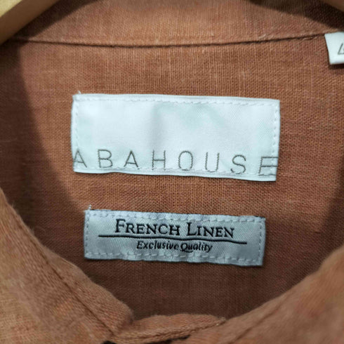 アバハウス ABAHOUSE FRENCH LINEN 長袖開襟シャツ レディース JPN:44