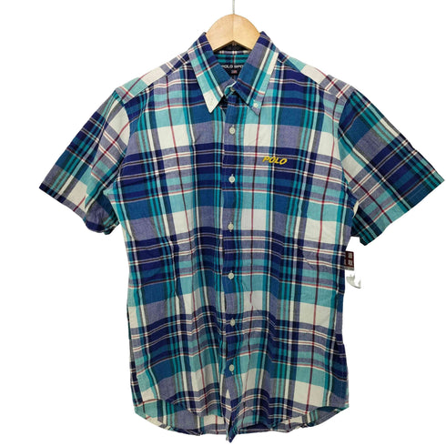 ポロスポーツラルフローレン POLO SPORT RALPH LAUREN ロゴ刺繍 S/Sチェックシャツ メンズ import:L