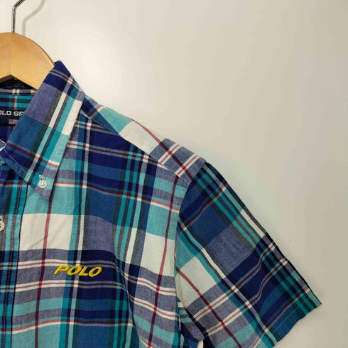 ポロスポーツラルフローレン POLO SPORT RALPH LAUREN ロゴ刺繍 S/Sチェックシャツ メンズ import:L