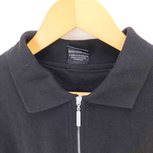 90S フェラーリ 企業ロゴ ハーフジップ S/S ポロシャツ メンズ JPN:S