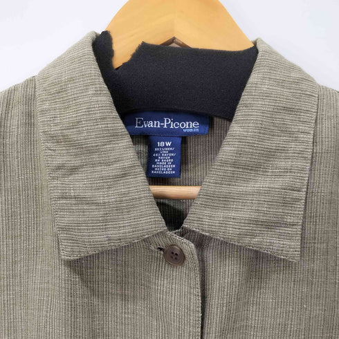 EVAN-PICONE L/S リネン混シャツ レディース