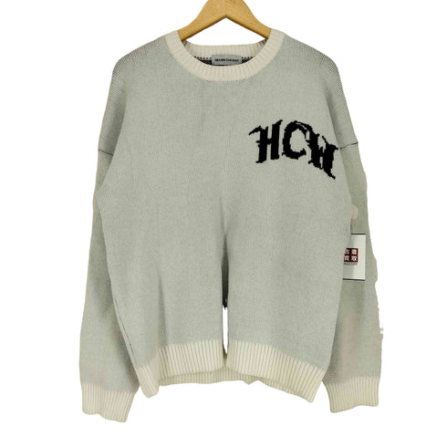 HEAVEN CAN WAIT HCW Logo Knit Sweater street メンズ JPN:L
