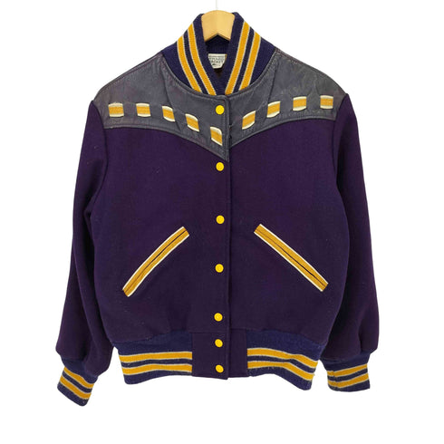 AWARD JACKET BY KAYE BROS 70S レザー 切り返し スタジャン レディース