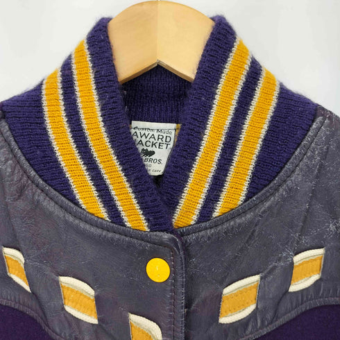 AWARD JACKET BY KAYE BROS 70S レザー 切り返し スタジャン レディース