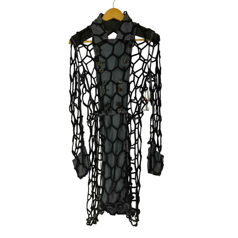 コムデギャルソンオムプリュス COMME des GARCONS HOMME PLUS 15SS 反戦期 ヘキサゴンメッシュデザイントレンチコート メンズ JPN:XS