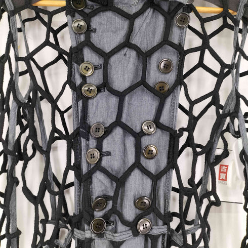 コムデギャルソンオムプリュス COMME des GARCONS HOMME PLUS 15SS 反戦期 ヘキサゴンメッシュデザイントレンチコート メンズ JPN:XS