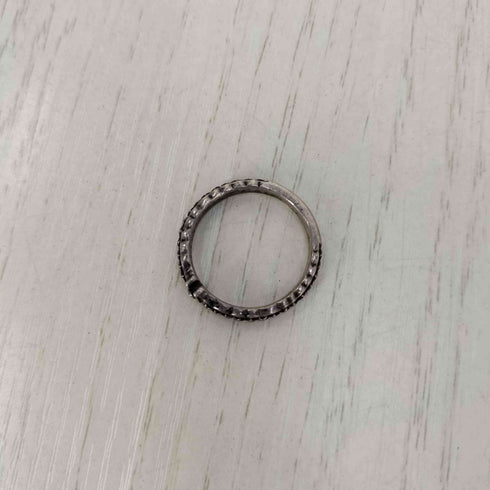 スタージュエリー STAR JEWELRY 925刻印 ストーン装飾 馬蹄デザイン シルバーリング メンズ 16号