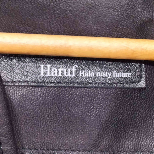 ハルフヘイローラスティーフューチャー haruf halo rusty future チャイニーズラクーンファー ラムレザーダウンジャケット メンズ 3L