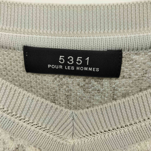 ゴーサンゴーイチプールオム 5351 POUR LES HOMMES ブロークンダスティーチェックPO ニット メンズ JPN:44