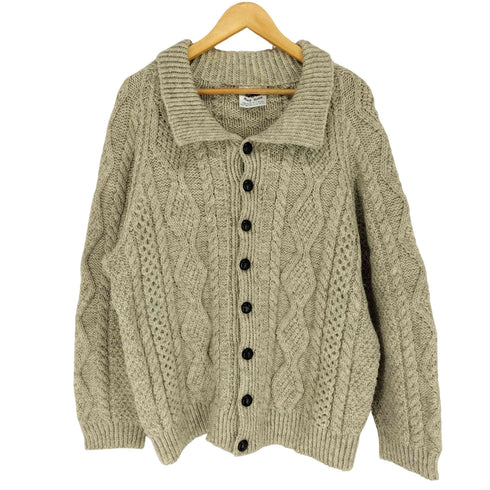 ブラックシープ BLACK SHEEP イギリス製 フィッシャーマンニット くるみボタン メンズ import:M