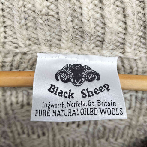ブラックシープ BLACK SHEEP イギリス製 フィッシャーマンニット くるみボタン メンズ import:M