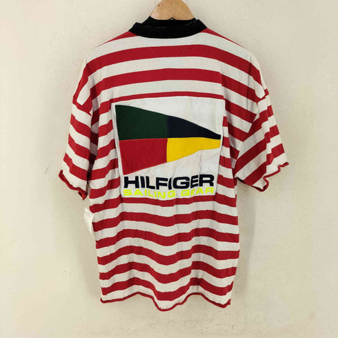 トミーヒルフィガー TOMMY HILFIGER ワッペン刺繍 ボーダーシャツ メンズ import:XL