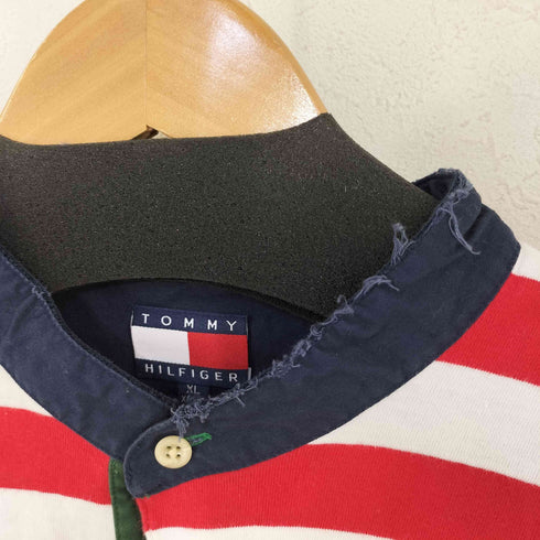トミーヒルフィガー TOMMY HILFIGER ワッペン刺繍 ボーダーシャツ メンズ import:XL