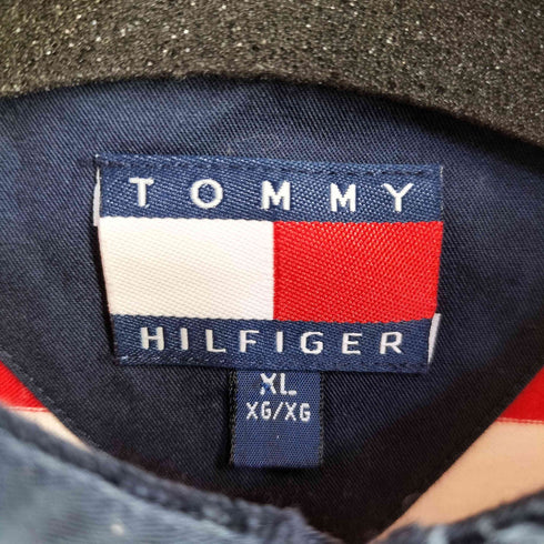 トミーヒルフィガー TOMMY HILFIGER ワッペン刺繍 ボーダーシャツ メンズ import:XL