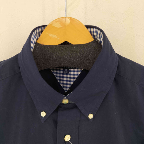 トミーヒルフィガー TOMMY HILFIGER ロゴ刺繍 ボタンダウン ロングスリーブシャツ メンズ import:M