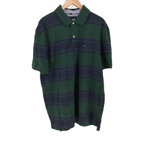 トミーヒルフィガー TOMMY HILFIGER ボーダー ポロシャツ メンズ import:XL