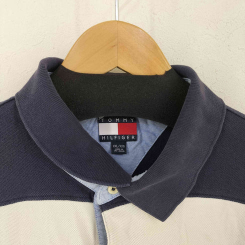 トミーヒルフィガー TOMMY HILFIGER フラッグボーダー 鹿の子 S/Sポロシャツ メンズ import:XXL XXL