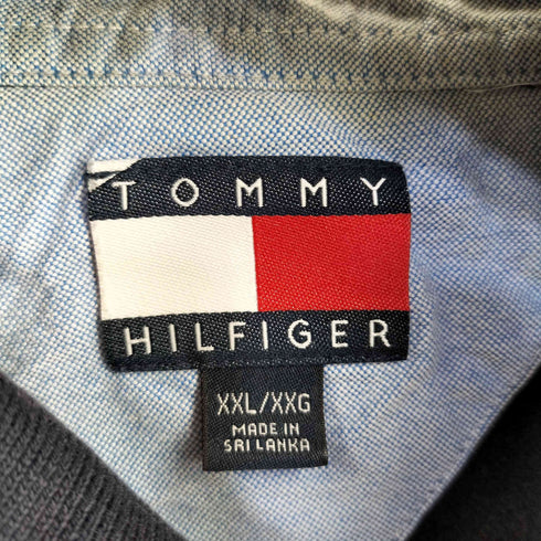 トミーヒルフィガー TOMMY HILFIGER フラッグボーダー 鹿の子 S/Sポロシャツ メンズ import:XXL XXL