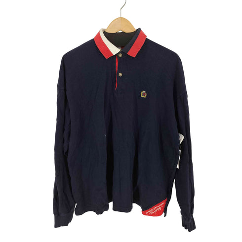 トミーヒルフィガー TOMMY HILFIGER エンブレム刺繍 鹿の子 ラガーシャツ メンズ import:XL