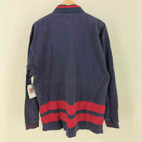 トミーヒルフィガー TOMMY HILFIGER ハーフジップ ラガーシャツ メンズ import:L