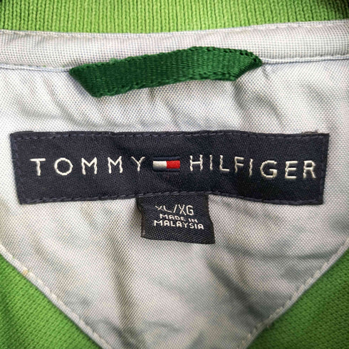 トミーヒルフィガー TOMMY HILFIGER ロゴ刺繍 鹿の子 S/Sポロシャツ メンズ import:XL