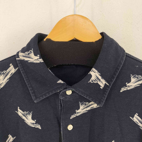 トミーヒルフィガー TOMMY HILFIGER クルーザー 鹿の子 総柄ポロシャツ メンズ import:L