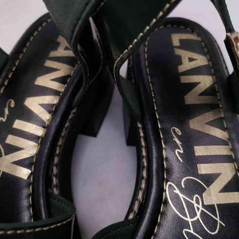 ランバンオンブルー LANVIN en Bleu パテントレザー ストラップ ヒール サンダル レディース S
