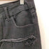 jeans フリンジデザインブラックデニムパンツ メンズ XL