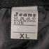 jeans フリンジデザインブラックデニムパンツ メンズ XL