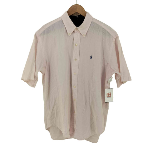 ラルフローレン RALPH LAUREN BLAKE シアサッカー半袖ボタンダウンシャツ メンズ import:L