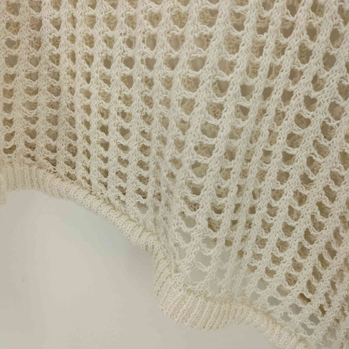 ザラ ZARA Asymmetry Mesh Knit Sweater メッシュ ニットセーター レディース import:L