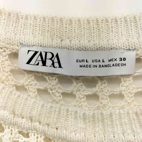 ザラ ZARA Asymmetry Mesh Knit Sweater メッシュ ニットセーター レディース import:L