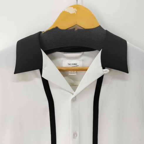 クライミー THE CRIMIE LINE KNIT TAPE EASY CARE OPEN COLLAR SHORT SLEEVE SHIRT メンズ import:M