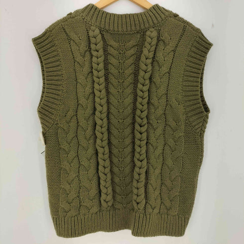 ザラ ZARA Vネック ニットベスト レディース import:M