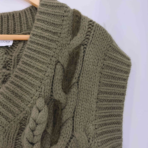ザラ ZARA Vネック ニットベスト レディース import:M