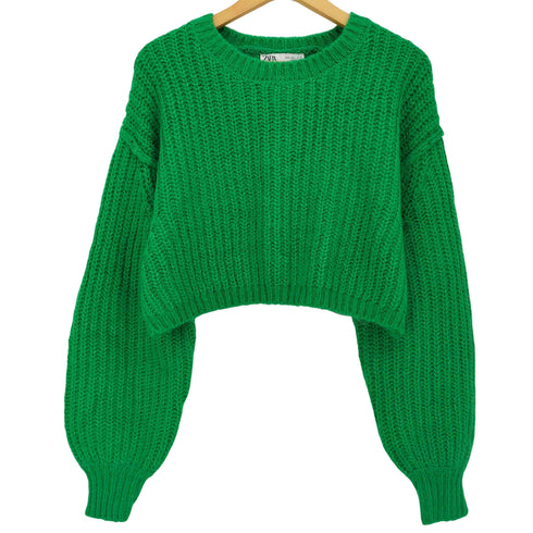 ザラ ZARA クロップドニット レディース import:L