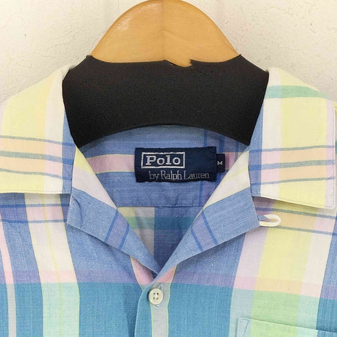 ポロバイラルフローレン Polo by RALPH LAUREN マドラスチェック柄 開襟 半袖シャツ メンズ import:M